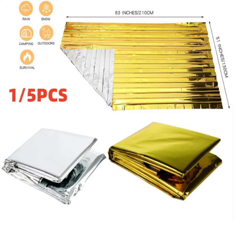 130x210cm Heavy‑Duty Mylar Foi - Emergency Mylar Tent ulasan dan harga