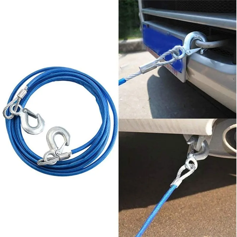 Car Towing Rope 3-7 Tons Steel - Rescue Rope Throw ulasan dan harga
